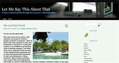 Desktop Screenshot of letmesaythisaboutthat.com